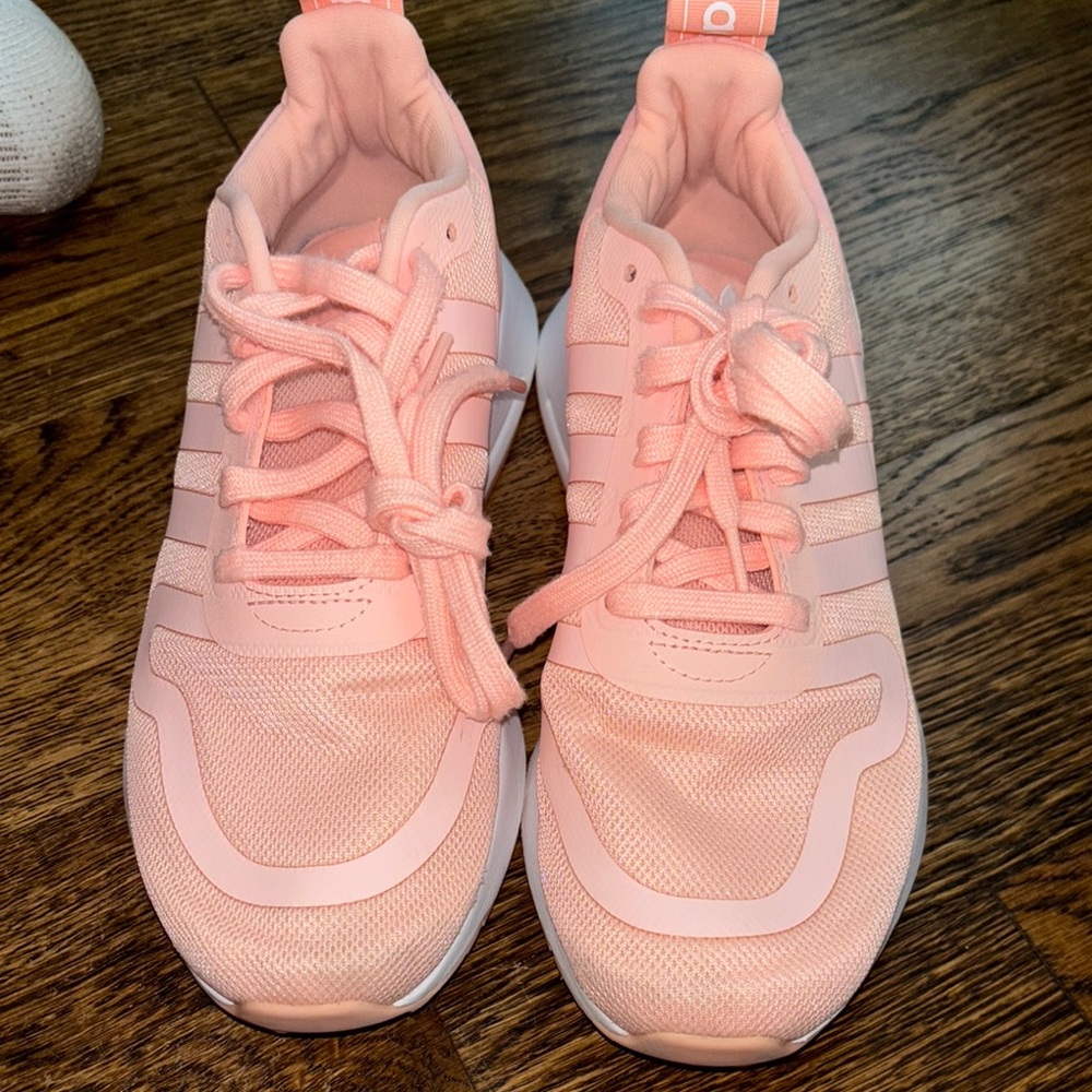 Adidas Pink Sneakers with Chunky Design and Mesh Upper